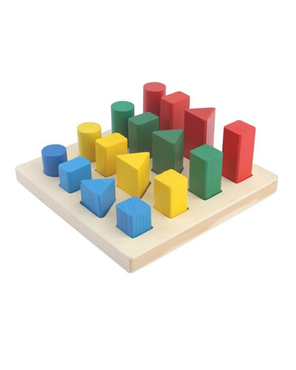 Wooden Shape Sorter With Pegs – The Clever Clogs